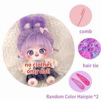 20cm Miela Violetinių Plaukų Medvilninė Lėlė Pasidaryk Pats Apsirengti Cosplay Kawaii Idol Kimštas Pritaikomas Figūrėlė Pliušinis Žaislas Helovino Dovana