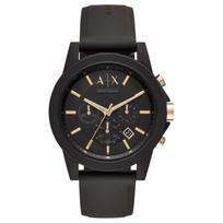 ARMANI EXCHANGEAE ARMANI Laikrodis ant riešo Kvarcinis mechanizmas Silikoninis dirželis Juodas ciferblatas Vyriški laikrodžiai AX7105 AX7105
