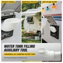 Vandens bako užpildymo pagalba - 16 cm universalus užpildymo piltuvėlis tvirtam 3D spausdintuvo adapteriui su ne rankena, nešiojama vandens užpildymo sklendė One Size