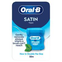 Oral-B Satin Tape Mėtų Vaškuotas Dantų Siūlas 50 m