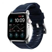 Apyrankė - NOMAD - Apple Watch 6-9-SE-Ultra-Ultra 2 - Sidabrinė - Fluoroelastomero guma - Vientisa