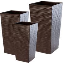 3x vazono gėlių vazono rinkinys + gėlių stovas aukštas sodo mokas 57 cm