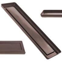 Gėlių vazonų stovas 50 cm stačiakampis Mocha plastikinis padėklas