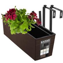 Vazono balkono dėžutės rankenos 19x56cm Mocha