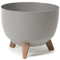 Gėlių vazonas "Roma Eco Wood", 24 cm, pilkos spalvos