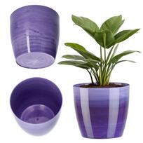 Vazonas 14 cm, violetinio marmuro imitacija