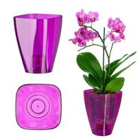 Gėlių vazono dangtis orchidėjų gėlių stovui Plastikinės gėlės 12cm Violetinė