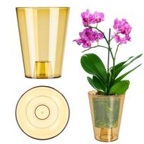 Gėlių vazono orchidėjų dangtis gėlių stovas plastikiniai augalai 12cm medus Kadax