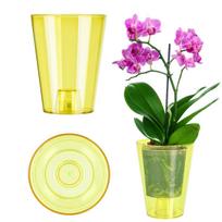 Orchidėjų vazono dėklas Kadax 12 cm, geltonas