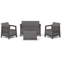 Keter Scandi Linea 2 Seater Set Grey