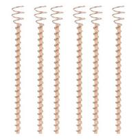 Elektrokultūros augalų kuoliukai Variniai sodo antenų kuoliukai Spiralinė varinė viela ant medinio 17inch-6pcs