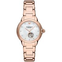 Emporio Armani Mia perlamutrinis Rožinio aukso Metalinis Moteriškas Mechaninis Automatinis Laikrodis AR60072 perlamutro spalvos
