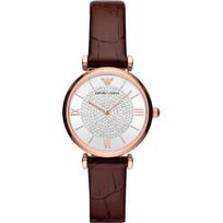 Emporio Armani Gianni T-Bar Sidabrinis Odinis/Rudas Moteriškas Kvarcinis Laikrodis AR11269 sidabras