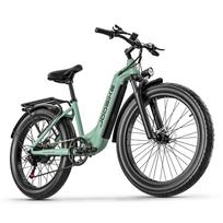 JOOBIKE JOO1 Elektrinis dviratis 1000W bešepetėlis variklis 48V 17.5AH Hidraulinis stabdys Miesto elektrinis dviratis 26  Storos padangos Elektrinis dviratis 1000W 45KM/H JOO1 žalia
