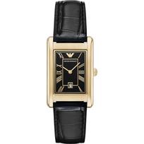 Emporio Armani Gino Juodo Odos Moteriškas Kvarcinis Laikrodis su Data AR11666 juoda