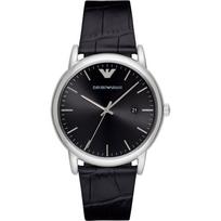 „Emporio Armani“ Luigi juodo odos vyriškas kvarcinis laikrodis AR2500 juoda