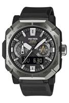 Casio Pro Trek Climber Line Solarinis Safyrinis Pagamintas iš Aplinkai Draugiško Juodo Laikrodžio, Bluetooth, Radijo Bangomis Valdomas, Maitinamas Saulės, Kristalas, Medžiagos, juoda