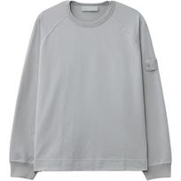Stone Island SS25 Ghost Pieces Lightweight Cotton Crew Neck Long Sleeve Sweatshirt Unisex sweatshirt Gray K1S1561000-11S00F3-V0064 L