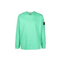 Stone Island FW22 Vienspalvis Logotipo Pleistras Apykaklė-Golfo Laisvalaikio Ilgomis Rankovėmis Palaidinė Vyriška palaidinė Ryškiai Žalia 771563750-V0052 M