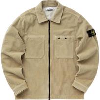 Stone Island Atostogų Kolekcija FW24 Velūrinis Polo su Logotipu Priekyje Dvi Kišenės Dvipusis Užtrauktukas Ilgomis Rankovėmis Striukė Vyriškos Striukės Gipsas 811511604-V0097 L