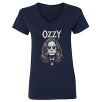 Ozzio Osbourne įkvėptas atminimo tribute - Roko gerbėjų moteriški V formos iškirptės marškinėliai Unisex marškinėliai L