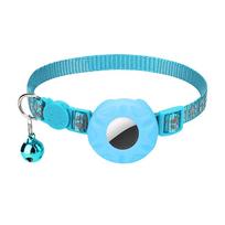 Applicable Apple airtag cat collar location tracker silicone cover reflective tape bell cat collar