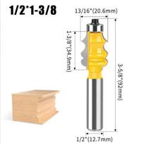 Europos paveikslų rėmelio linijinis frezavimo antgalis Klasikinis linijinis frezavimo frezavimo įtaisas, pokerinis frezavimo antgalis, kopėčių pjoviklis 8 mm 12 mm 1/2 colio kotas 1/2inch shank NO2 geltona