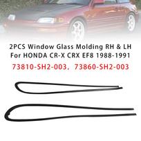2 vnt. lango stiklo apdailos juostelės (dešinė ir kairė) HONDA CR-X CRX EF8 1988-1991