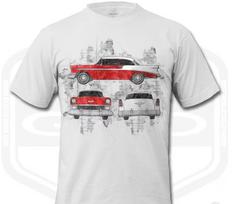 Vyriški 1956 m. Chevrolet Bel Air Amerikietiško Klasikinio Automobilio Marškinėliai Unisex Marškinėliai XXL