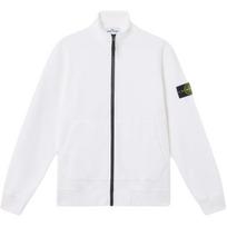 Stone Island Solid Color Badge Zip Stand Collar Long Sleeve Sweatshirt Men sweatshirts White K1S156100643S0051V0001 XXL
