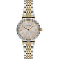 Emporio Armani Gianni T-Bar Pilkas Dvi spalvų Moteriškas Kvarcinis Laikrodis AR11702 pilka