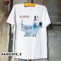 Radiohead OK Computer Rock Grupė Unisex Balti Marškinėliai Dydis S-5XL Unisex Marškinėliai L
