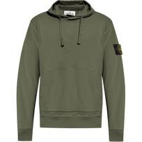 Stone Island Fleece Garment Dyed Hoodie Musk Men Tops Green 811564151-V0059 XXL