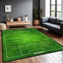 Didelis futbolo lauko kilimas svetainei Neslystantis grindų kilimėlis Žalios žolės tekstūra Futbolo aikštės raštas Unikali namų puošmena 40x60cm