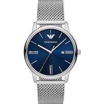 Emporio Armani Minimalistinis mėlynas nerūdijančio plieno tinklelio apyrankės vyriškas kvarcinis AR11571 mėlyna