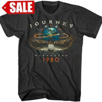 „Journey Departures“ albumo turo 1980 m. marškinėliai, roko grupės koncerto unisex marškinėliai L