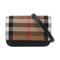 Burberry Klasikinis languotas Nuimamas reguliuojamas dirželis Atvartas Magnetinis užsegimas Grūdėtos odos Pečių Crossbody krepšys Moteriškas Juodas Basic Package (Box + Dust Bag) juoda