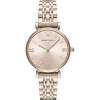 Emporio Armani Gianni T-Bar Rožinio aukso Nerūdijančio plieno Moteriškas Kvarcinis Laikrodis AR11059 rožinio aukso spalvos