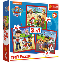PAW PATROL TREFL  3 dėlionių rinkinys „Šuniukas-patrulis“