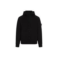 Stone Island Solid Color Hooded Casual Zip Jacket Men Jackets Black 801562456-V0029 M
