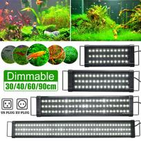 30/40/60/90cm Super plonas LED apšvietimas akvariumui, augalų apšvietimas, prailginamas, atsparus vandeniui, su spaustuku, 40-130CM akvariumams 40cm 45led