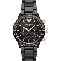 Emporio Armani Mario Juodo Keramikinio Vyriško Kvarcinio Chronografo Laikrodis AR70002 juoda
