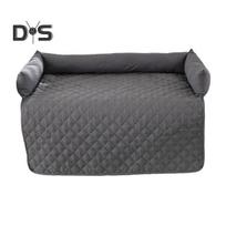 Dog Bed Cover Pet Pad Anti slip Couch Protection Waterproof Car Seat Cushion Cozy Dog Nest Sofa Bed Funiture Protector S tamsiai pilka spalva