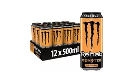 Monster Rehab Tea + Peach energy drink, 500 ml, 12-pack