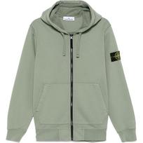 Stone Island Su gobtuvu Ilgomis rankovėmis Vienspalvė Užtraukiama striukė Vyriška striukė Žalia K1S156100042S0051-V0055 L