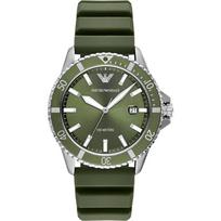 „Emporio Armani World Explorer“ žalias silikoninis vyriškas kvarcinis laikrodis AR11638 žalia