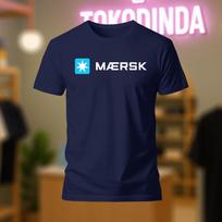 MAERSK Transporto Logotipo Marškinėliai Juokingi Pagaminta JAV S-5XL Unisex Marškinėliai M
