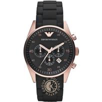 Emporio Armani Chrono Tazio Didelis Juodo Metalo Vyriškas Chronografo Kvarcinis Laikrodis AR5905 juoda