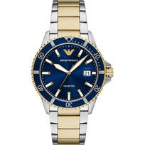 Emporio Armani World Explorer Mėlynas Dvi spalvų Vyriškas Kvarcinis Laikrodis su Data AR11682 mėlyna