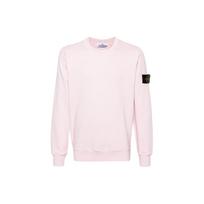 Stone Island Klasikinis Logotipas Vienspalvis Apvalia Kaklo Ilgomis Rankovėmis Džemperis Unisex Džemperis Šviesiai Rožinis 801563051-V0080 XL